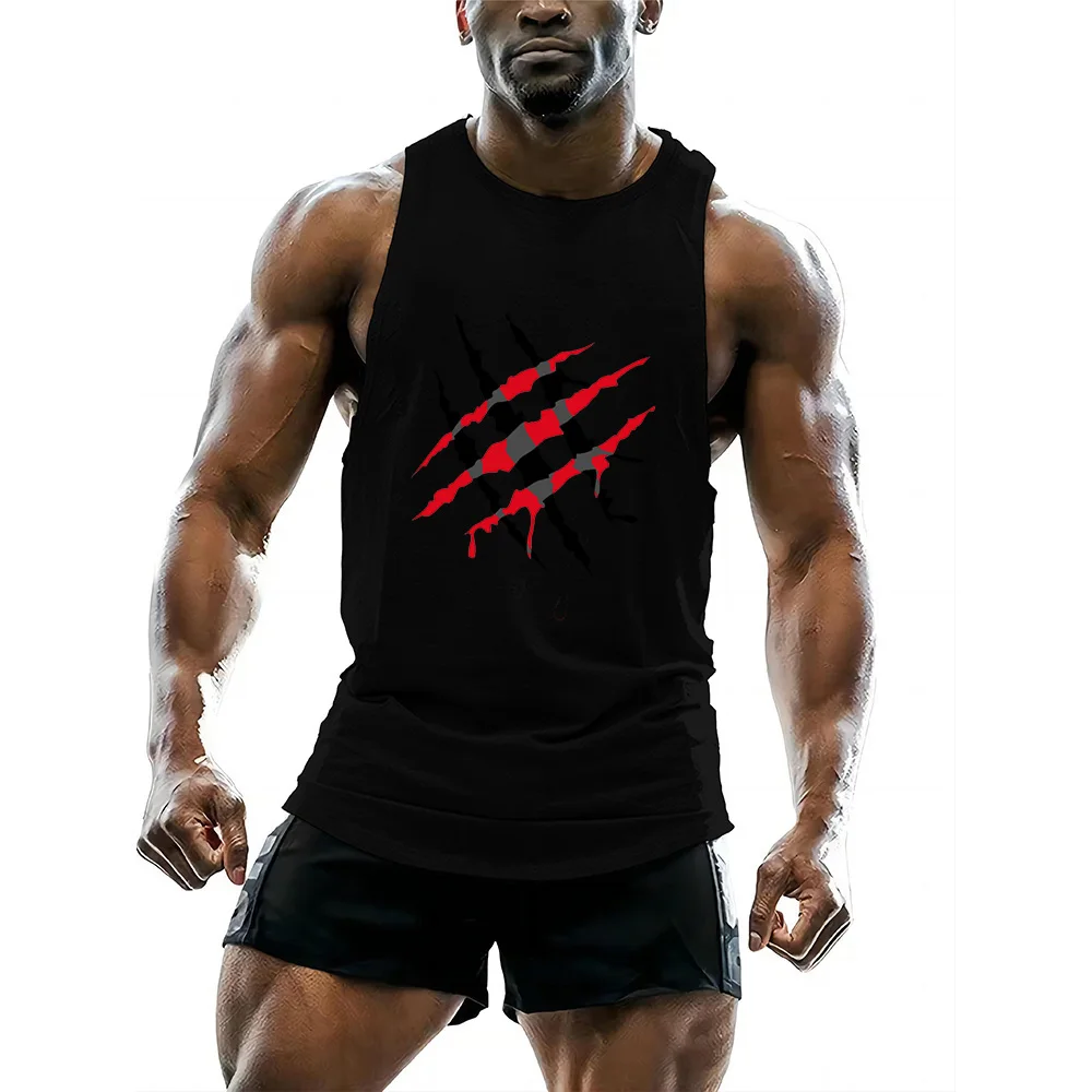 

Mens cool printed vest,high-quality multi-color breathable quick drying top, soft and comfortable vest,streetdaily homewear 2025