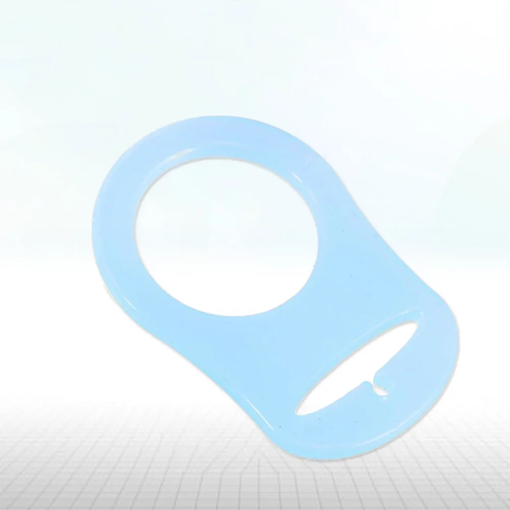

10pcs Silicone Baby Pacifier Clips Holders For Button Style Pacifiers Light Blue Simple Design Easy Use