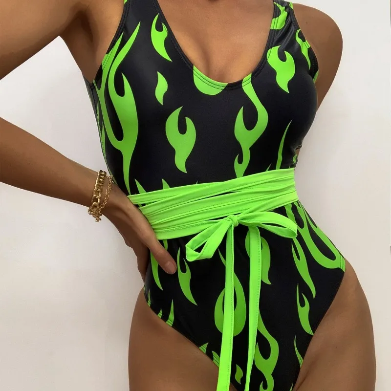 customized Бикини с тригонометрической печ bathing suit women leotardos ballet niña justaucorps gymnastique fille jumpsuit women