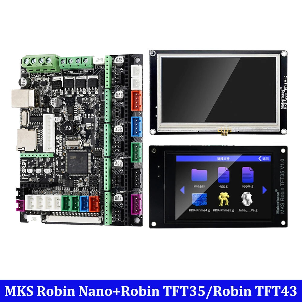 Makerbase MKS Robin Nano V1.2 32Bit Control Board ROBIN TFT35 TFT43 Touch Screen 3D Printer Parts Support Marlin 2.0 3.5