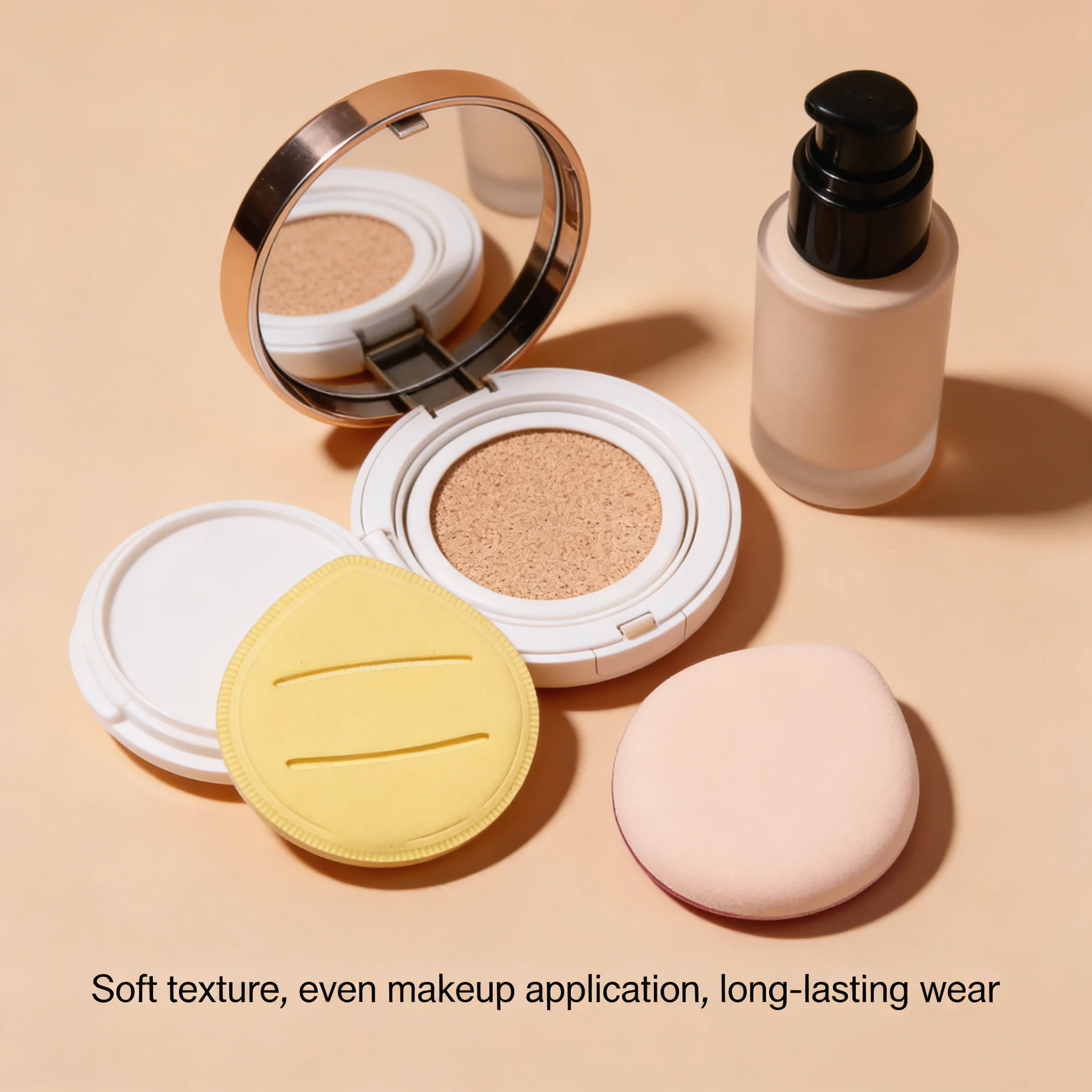 1 piece of water-drop sponge, a versatile tool for setting and applying makeup, suitable for both dry and wet applications.