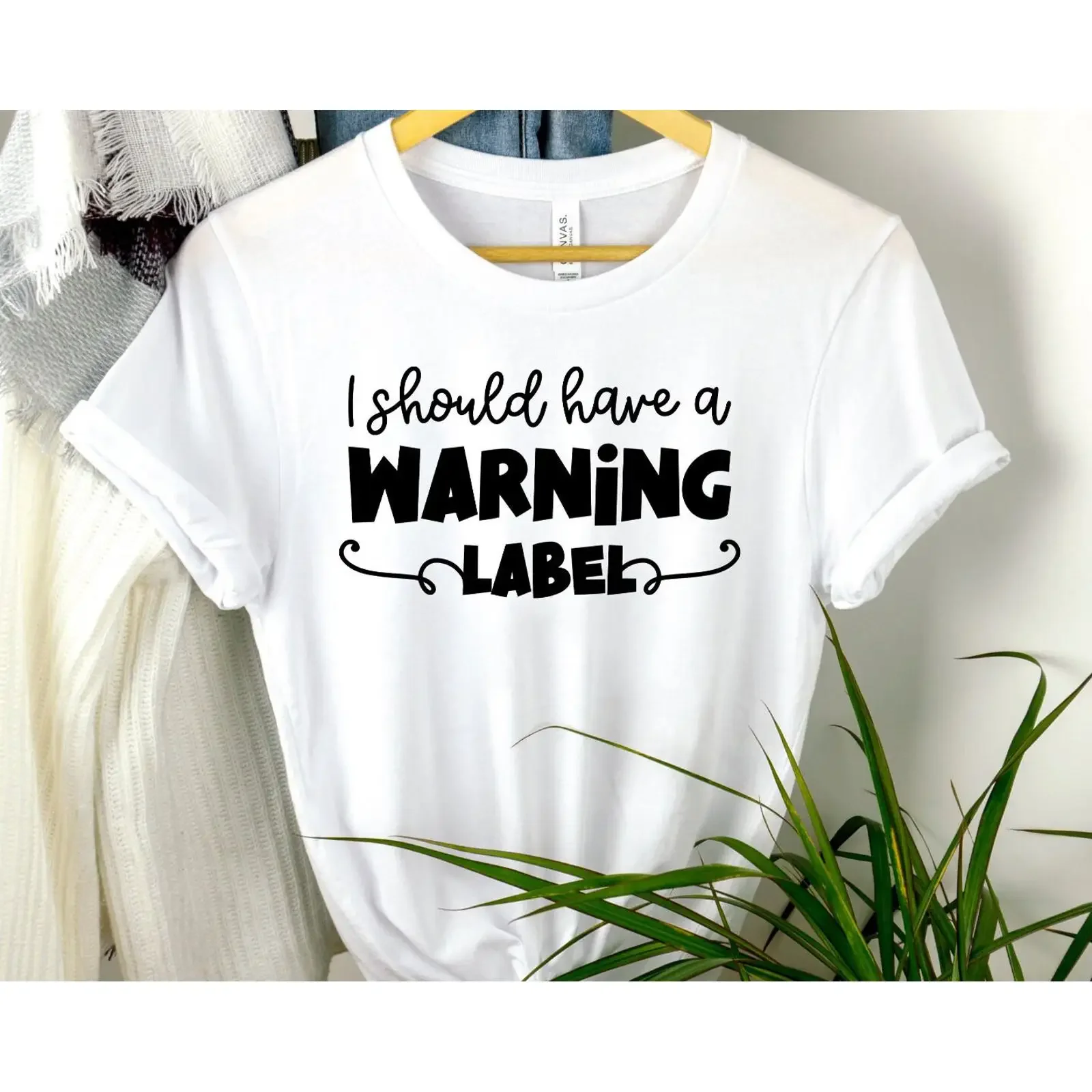 Funny Warning Label T Shirt Sarcastic Women amp 39 s vintage Washed Comfortable Slightly Unisex designer clothes Stylish