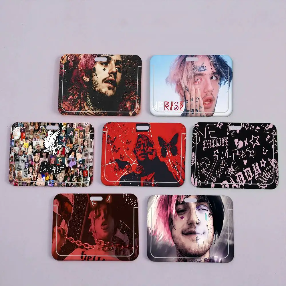 

Классический брелок-держатель для карт в стиле эмо-рэпера L-Lil P-Peep, новый мультяшный дизайн, для женщин, студентов, для удостоверений личности