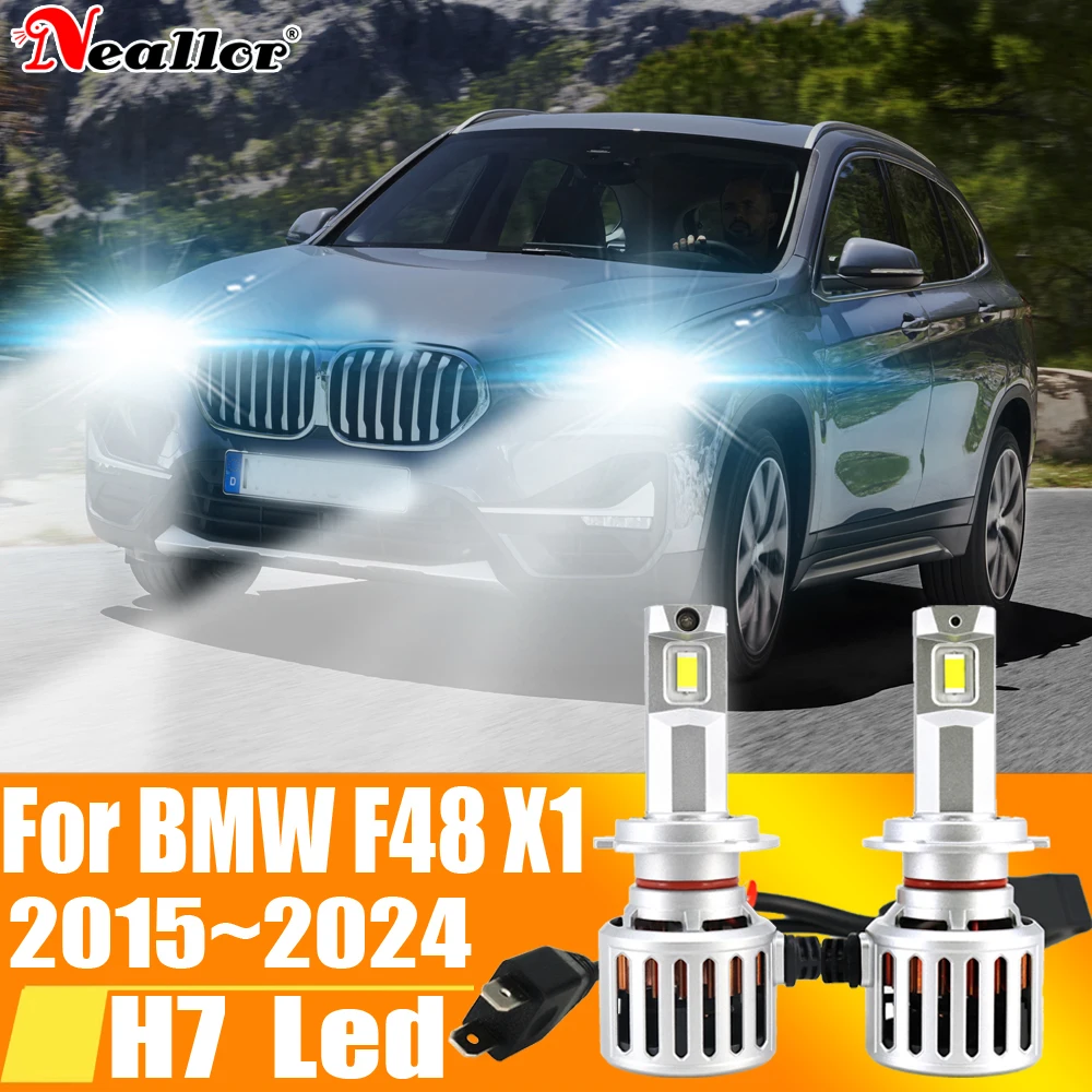 

2pcs High Power H7 Led Light Canbus No Error 6000K White Car Headlight Bulb Moto DRL Diode Lamp 12v 55w For BMW F48 X1 2015~2024