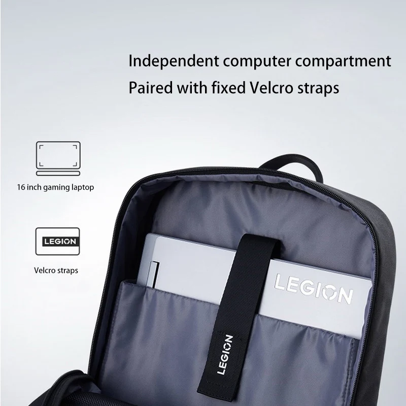 حقيبة الكمبيوتر المحمول Lenovo Savior C1 باللون الأسود مقاس 16 بوصة بعد حقيبة ظهر الكمبيوتر المحمولة #4