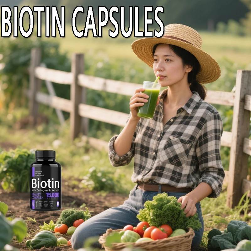 

Biotin capsules supplement collagen promote body metabolism and promote hair growth and development Health food