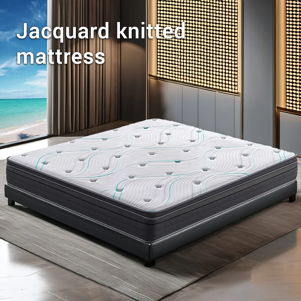 Jacquard Knitted Anti-Bacterial Anti-Mite Memory Cotton Latex Super Large Soft Hotel Mattress Home Furniture Modern Design