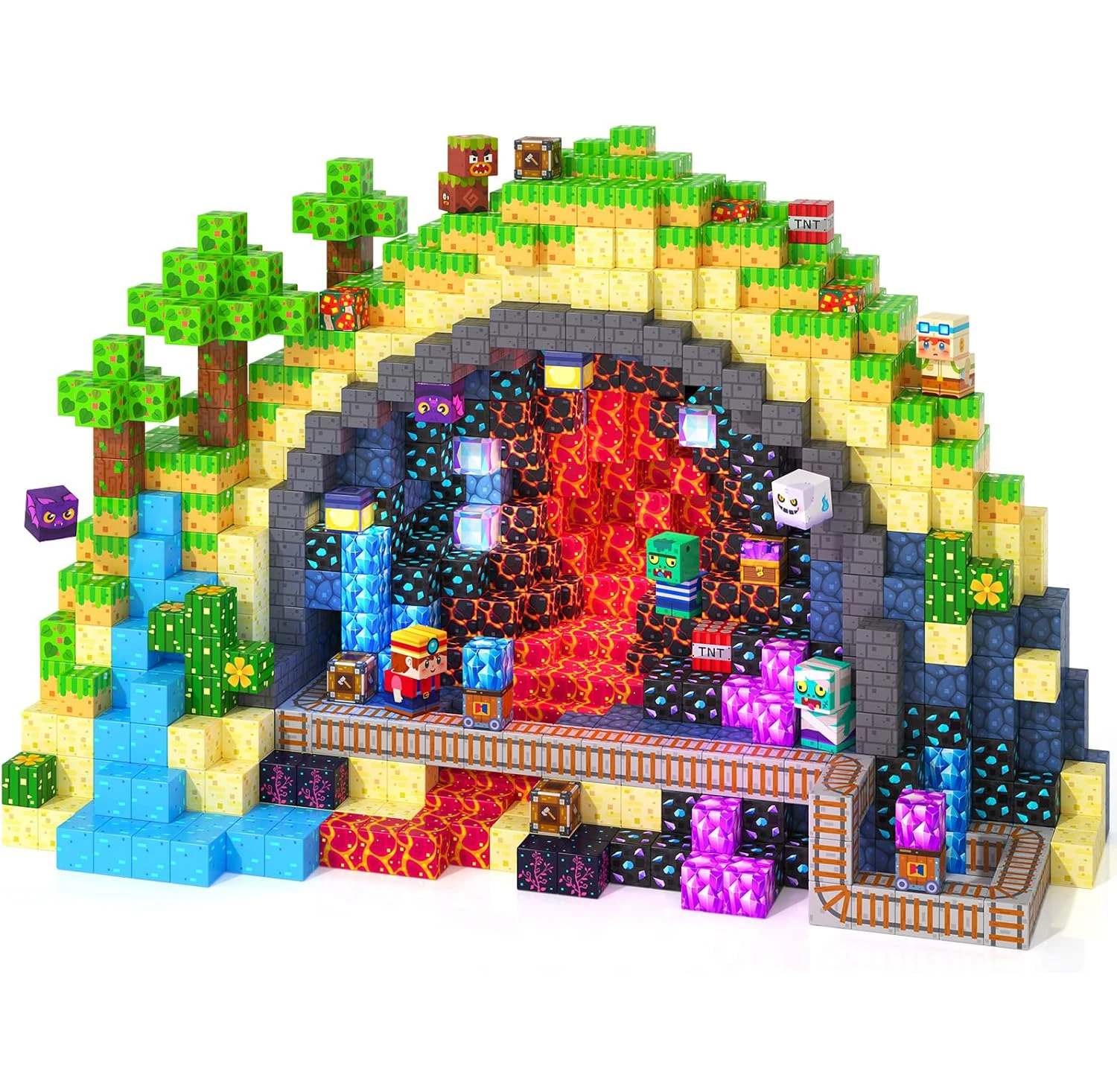 

1pc Random 100-PCS 2025 Magnetic Blocks. Vivid colors, free building for STEM-building-play skills. A quality holiday gift.