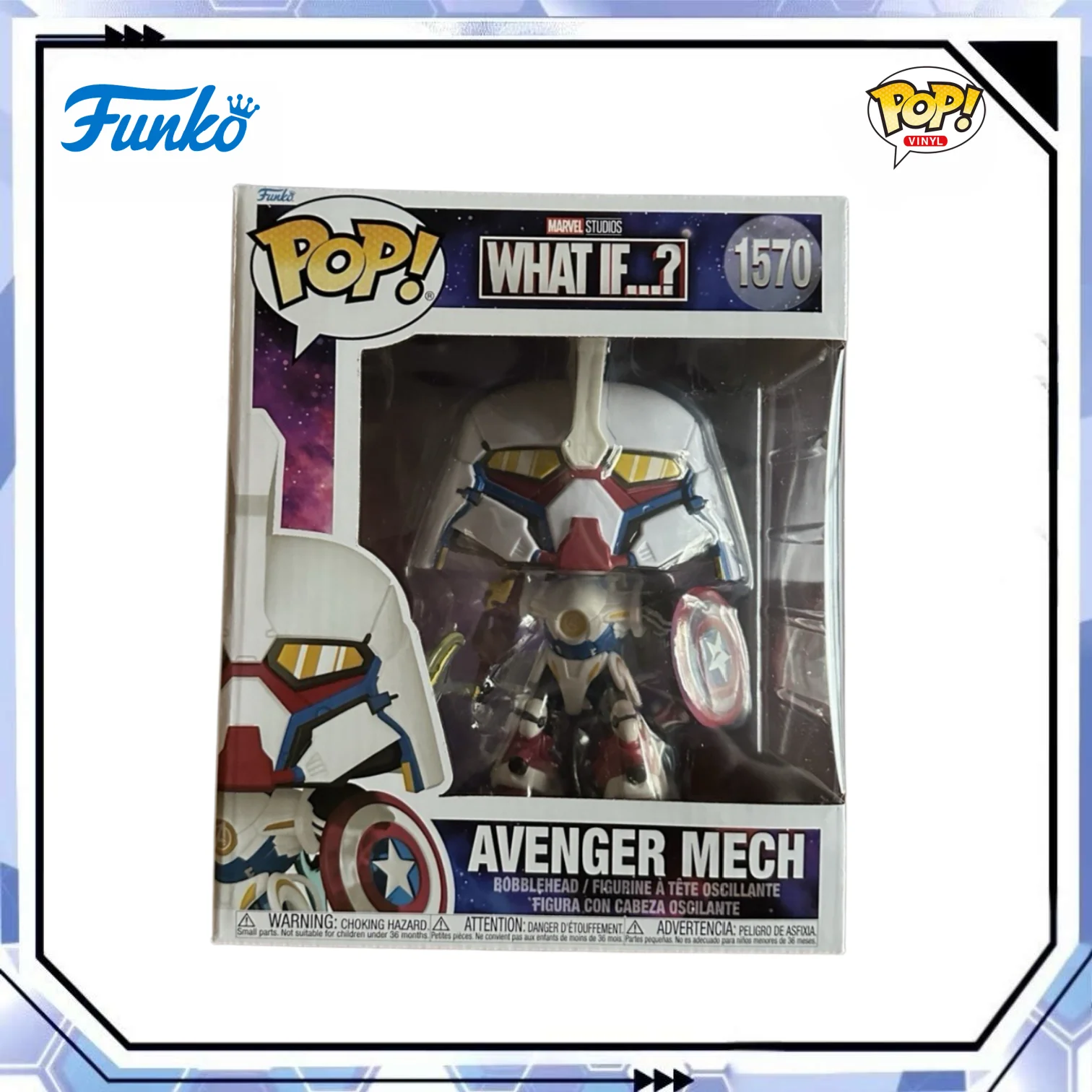 

Super Avenger Mech Figure #1570 Funko Pop Official Authentic Collect Limited Edition Figure Marvel Anime What If… Fans Toy Gift