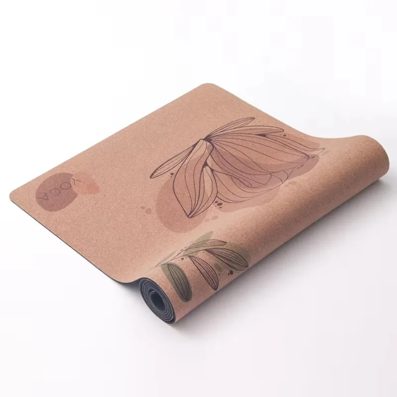 

YTYIN High Density Organic Cork Yoga Mat Fully Printed Customizable Rubber Mat
