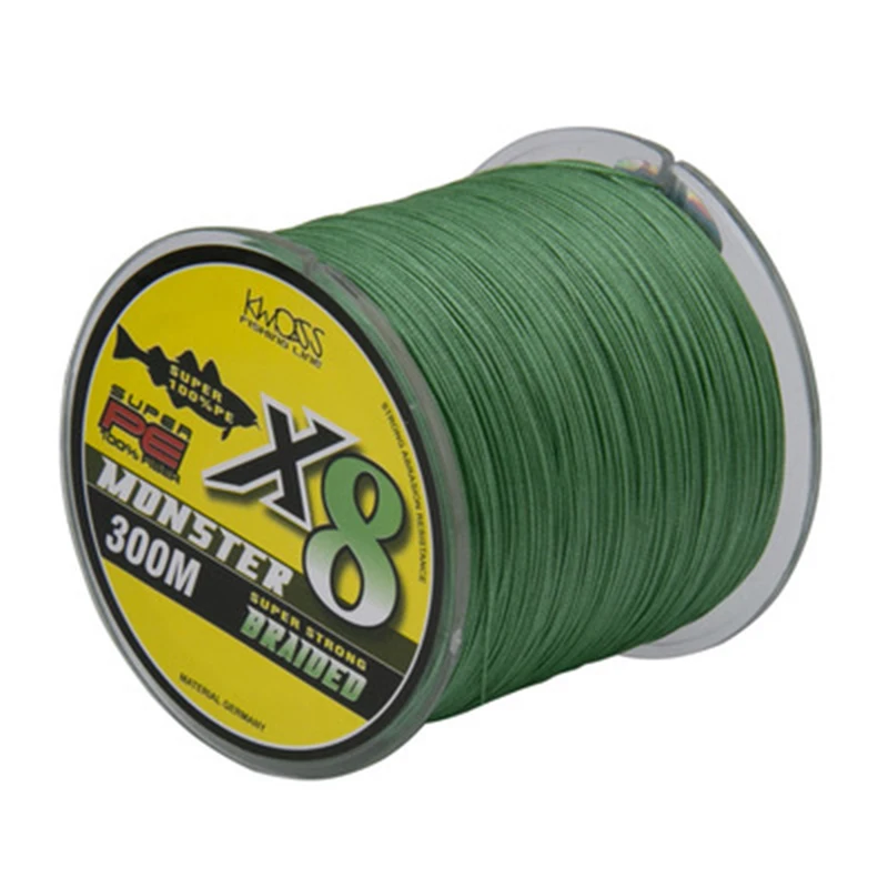 Factory direct selling wholesale 8-strand green  PE 500m Polyethylene braided fishing line