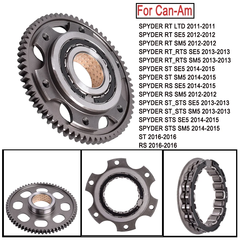Kit de Embrague de Arranque Unidireccional 420634593 para Can-Am GS990 RS990 RSS990 RSS RT RTS ST SE5 SM5 2008-2015 GS990 para Bombardier 990 RTS