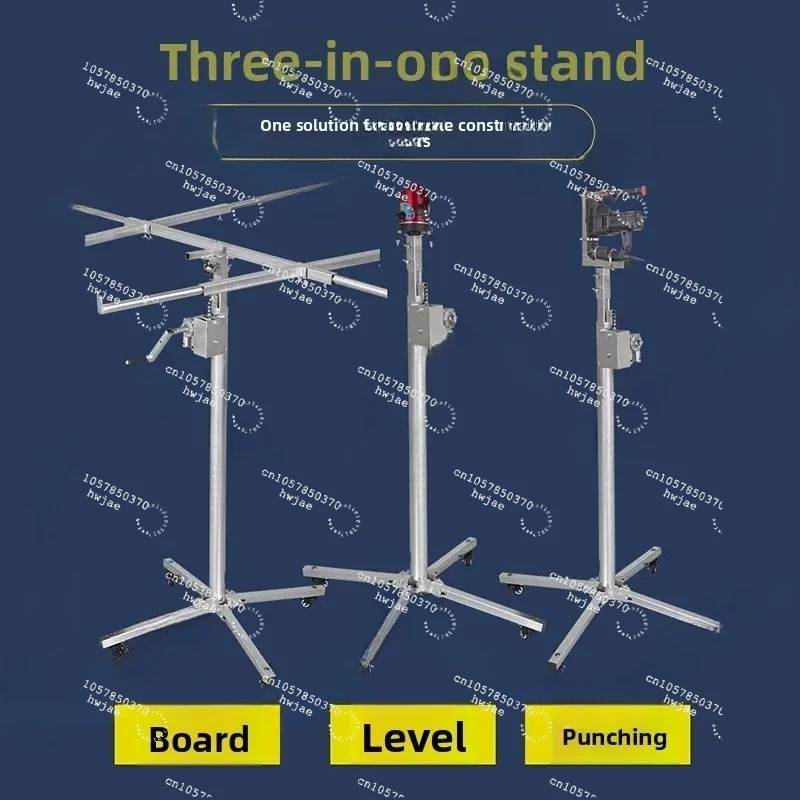 Wooden ceiling with gypsum board sealing board, lifting bracket platform, thickened manual electric portable elevator