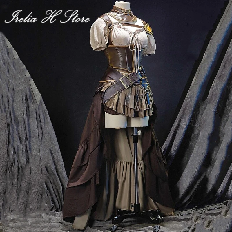 {in stock}Irelia H Store Final Fantasy XIV FF14 YuanMin Cosplay Costume YuanMin 480HQ Combat Dress Female Halloween Costumes image 2