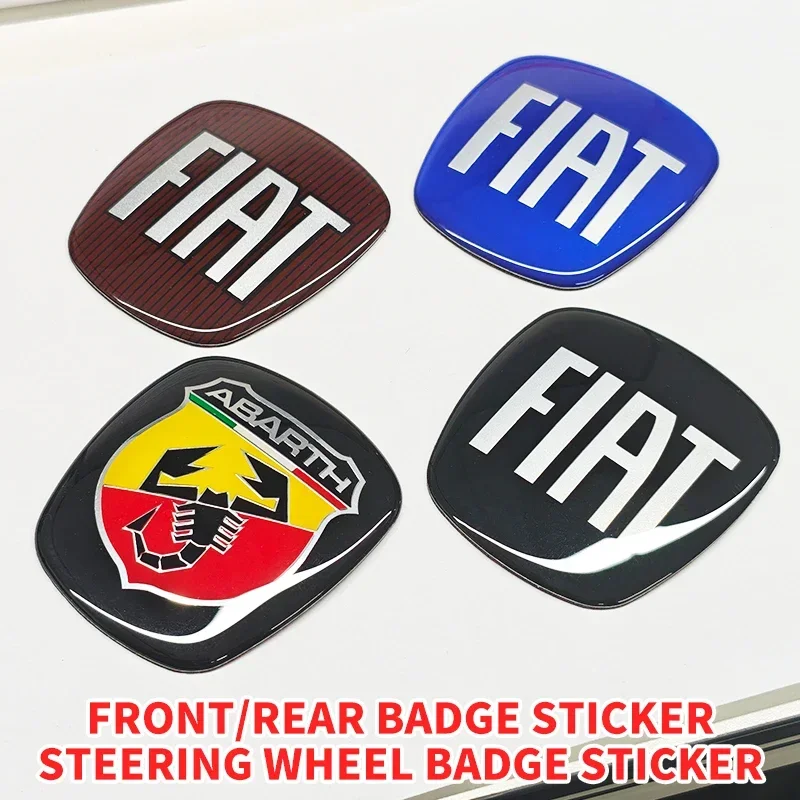 Auto-Frontlogo-Grill, Heckstoßstange, Kofferraumtür, Emblem, Lenkradaufkleber für FIAT Abarth Palio Bravo Punto Tipo Stilo Panda