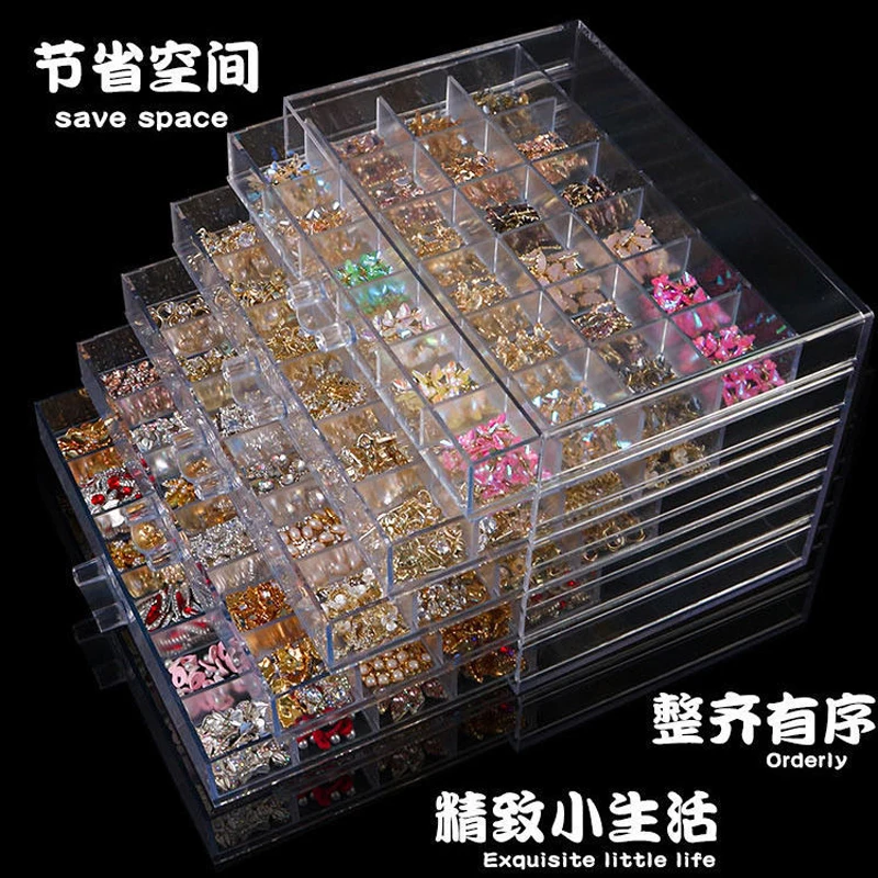 120 Grids Abnehmbare Rack Nagellack Display Organizer Acryl Klar Lippenstift Lagerung Box Nagellack Kosmetische Lack Display