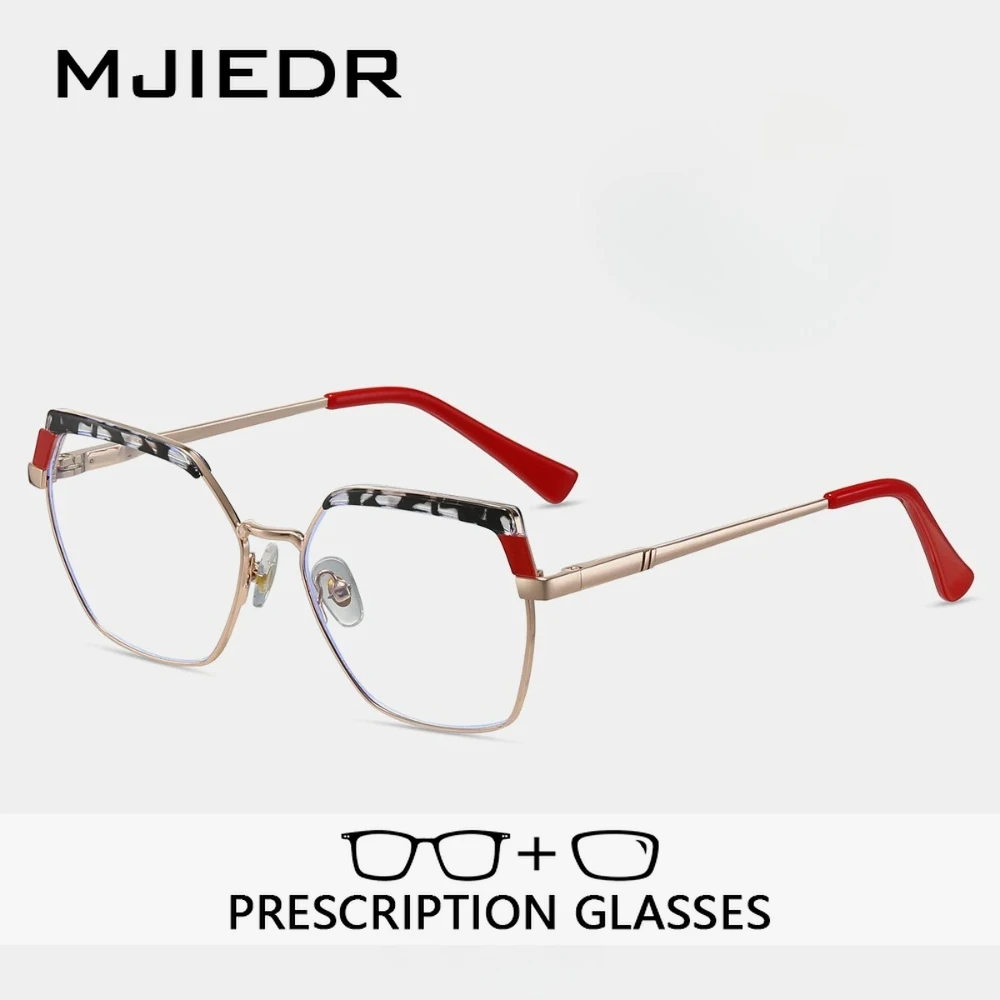 

MJIEDR Fashion Cateye Prescription Glasses Women Handmade Acetate Photochromic Optical Eyeglasses Butterfly Myopia Eyewear
