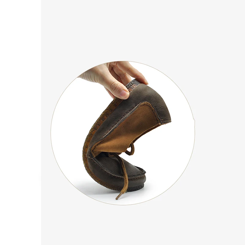 Artmu 2024 New Women Bow Shoes Lace Up Mixed Colors Flats Handmade Luxury Female Shoes Genuine Leather Ladies Closed Toe Sandals