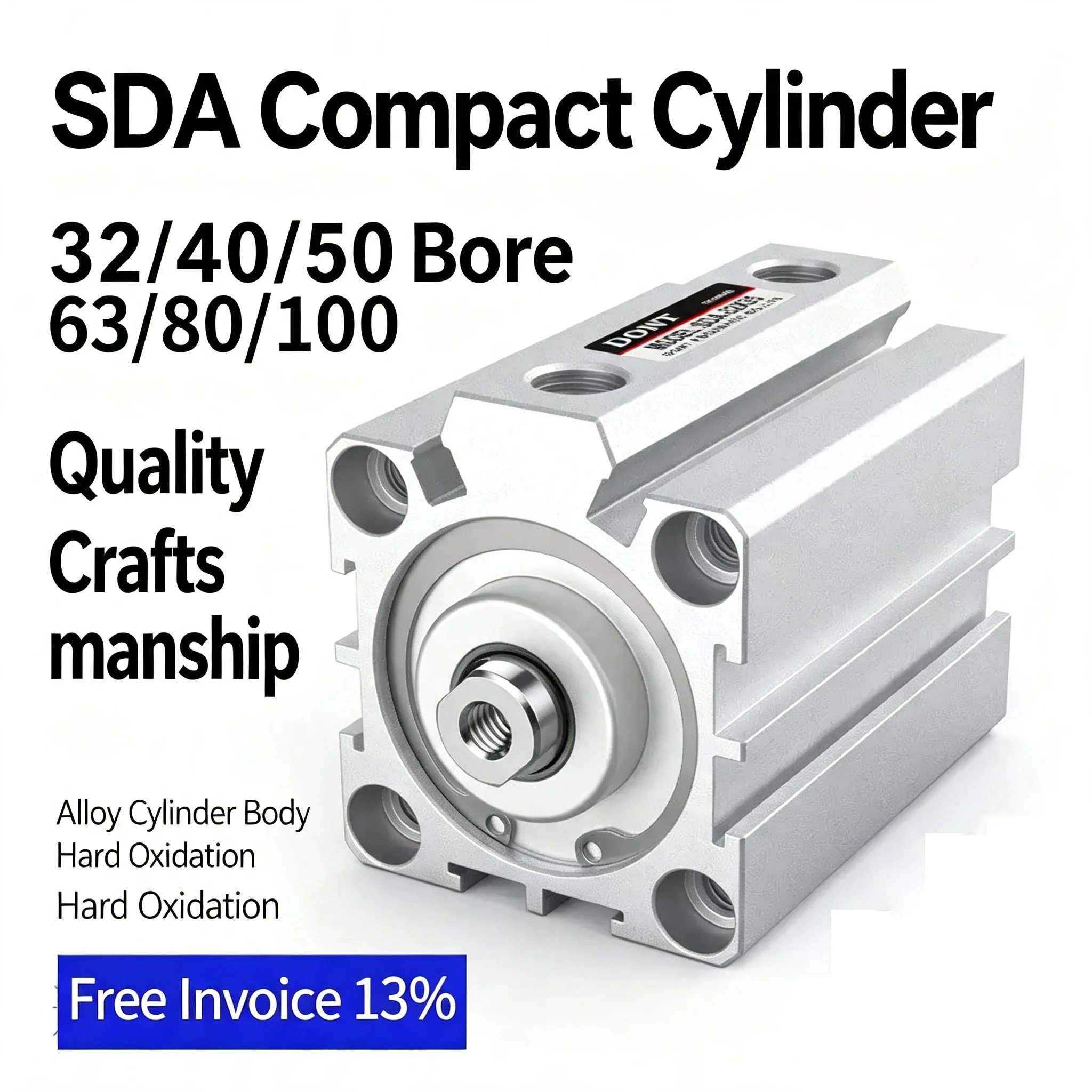 Cylinder 5/10/20/30/40/50/60/70/80/90/100mm Stroke SSA20 25 32 40 50 63 Compact Single-Acting Pneumatic Air