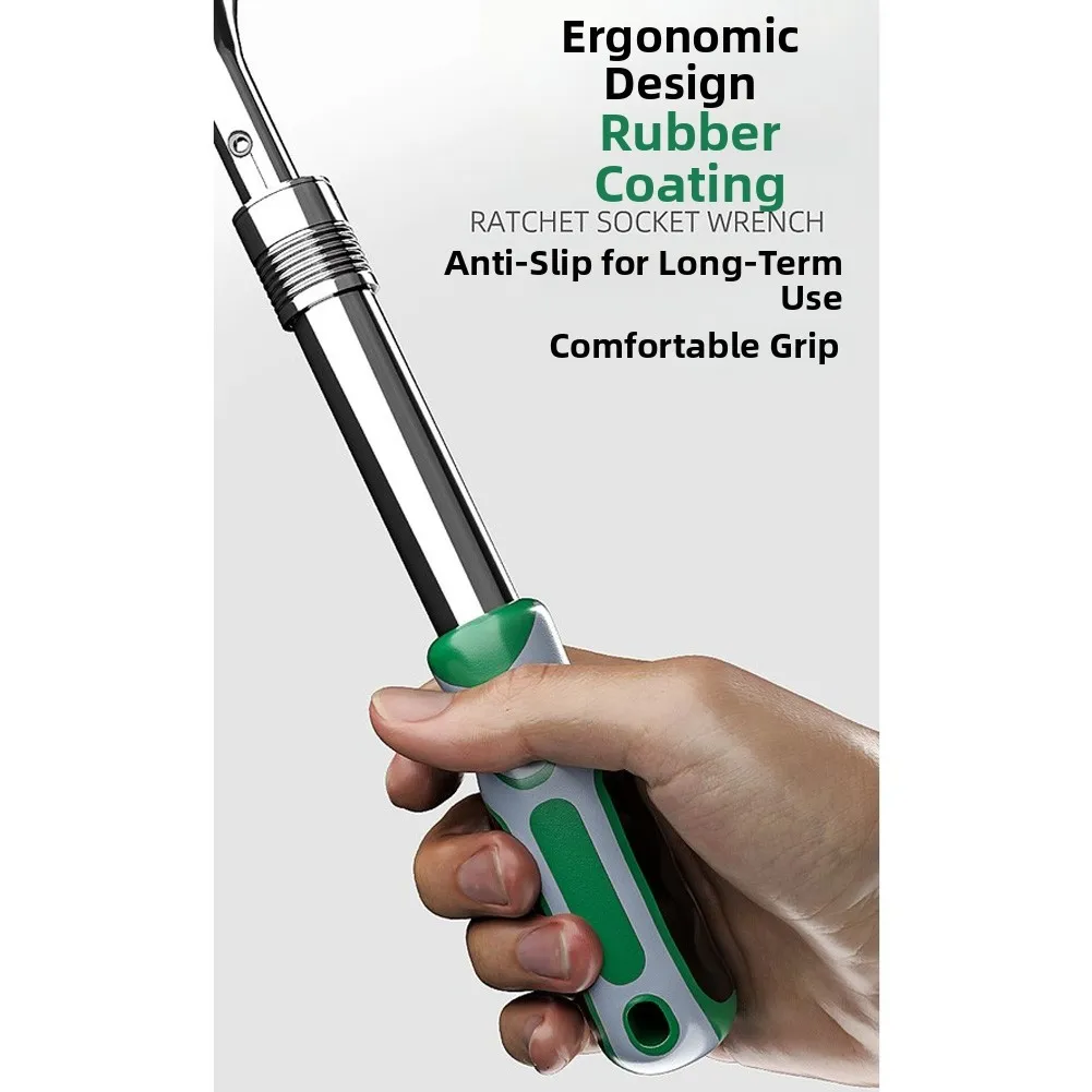 

Мощный выдвижной гаечный ключ-трещотка 1/2 дюйма с регулируемой длиной и надежной фиксацией торцевого наконечника для эффективного ремонта