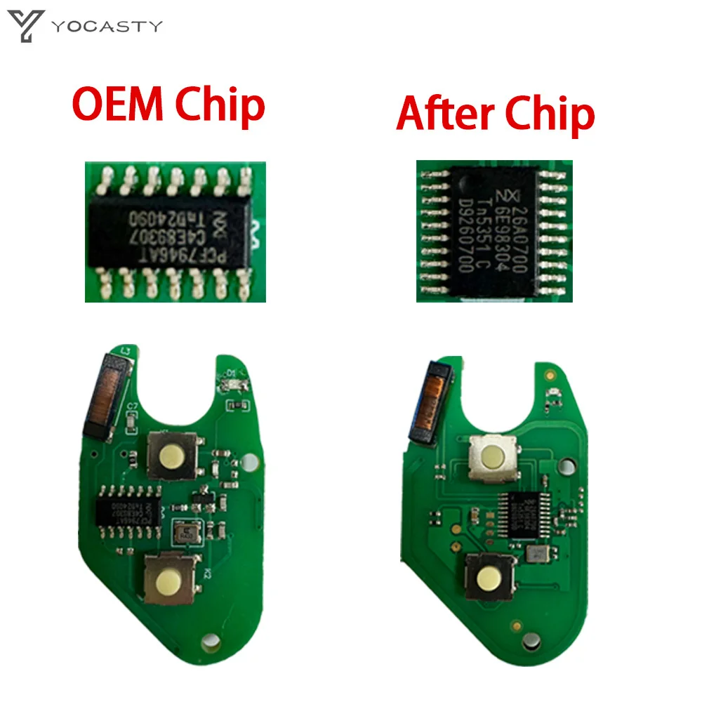 YOCASTY 433MHz Flip Remote Car Key PCB For Renault Trafic Master Kangoo Movano Transmister For Opel Vivaro Vauxhall 2003-2012