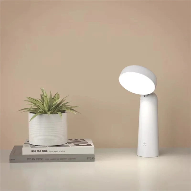 

A84E-Rechargeable Touch Table Lamp - Aesthetic,Tri-Color Stepless Dimming,Simple Design For Home Decor, Bedside Night Light