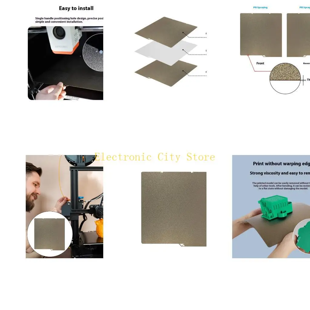 

-печать магнитная пластина 264x276mm Сборка пластины PEI Двусторонний PEI HU8D