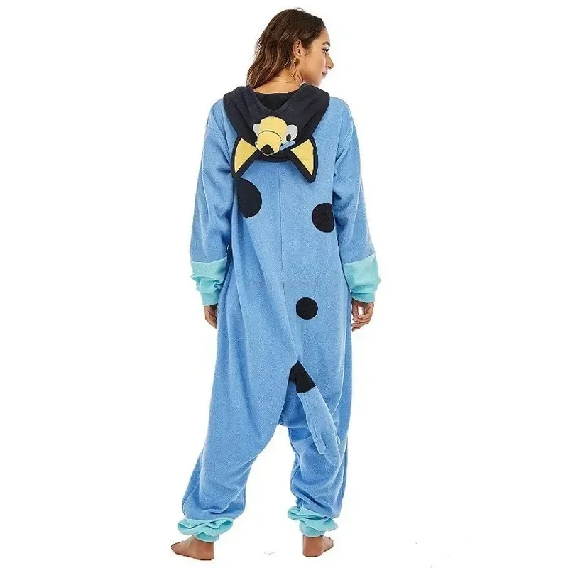 Moose Bluey Adult And Children\'s Cartoon One-piece Pajamas Bingo Bluey Cosplay Costume Blue And Orange Multiple Sizes Kids Gift