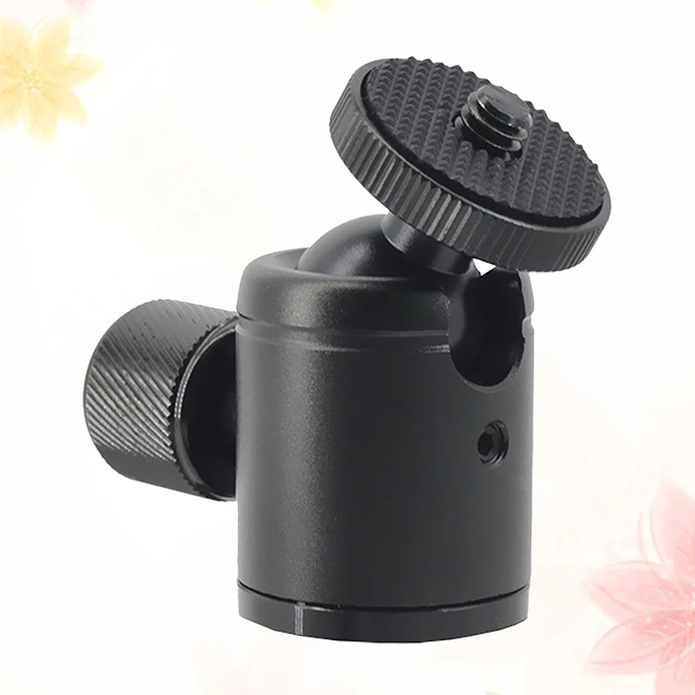 

Mini Ball Head Flash Bracket Mount 1/4 Inch Screw 360 Rotation For Camera Tripod Phone Light Black Photography Studio Equipment