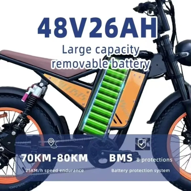 STLF 20 بوصة الكهربائية الرجعية ليثيوم دراجة نارية مصدر المصنعين الشاطئ عبر البلاد سيارة كهربائية دراجة الثلوج 48 فولت بطارية 500 واط