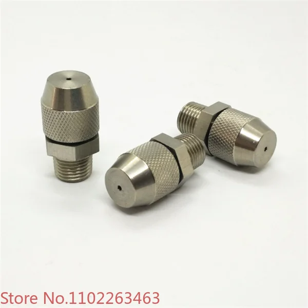 10pcs 304stainless steel low pressure atomizing nozzle adjustable solid conical atomizing nozzle humidification and dust removal