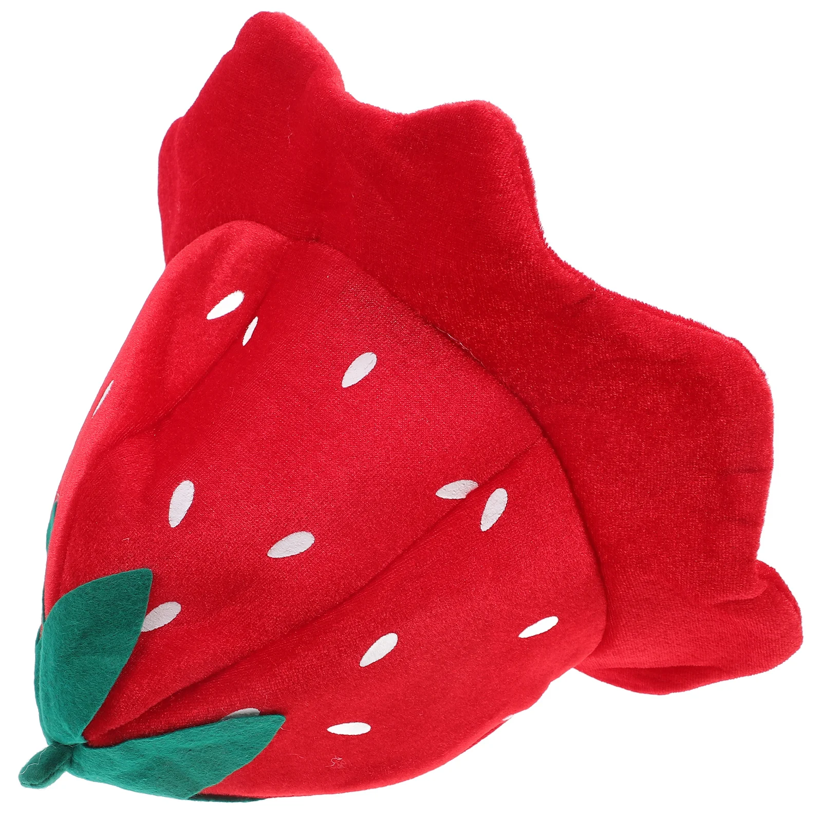 Strawberry Hat Halloween Party Supply Festival Headgear Cosplay Carnival Gold Velvet