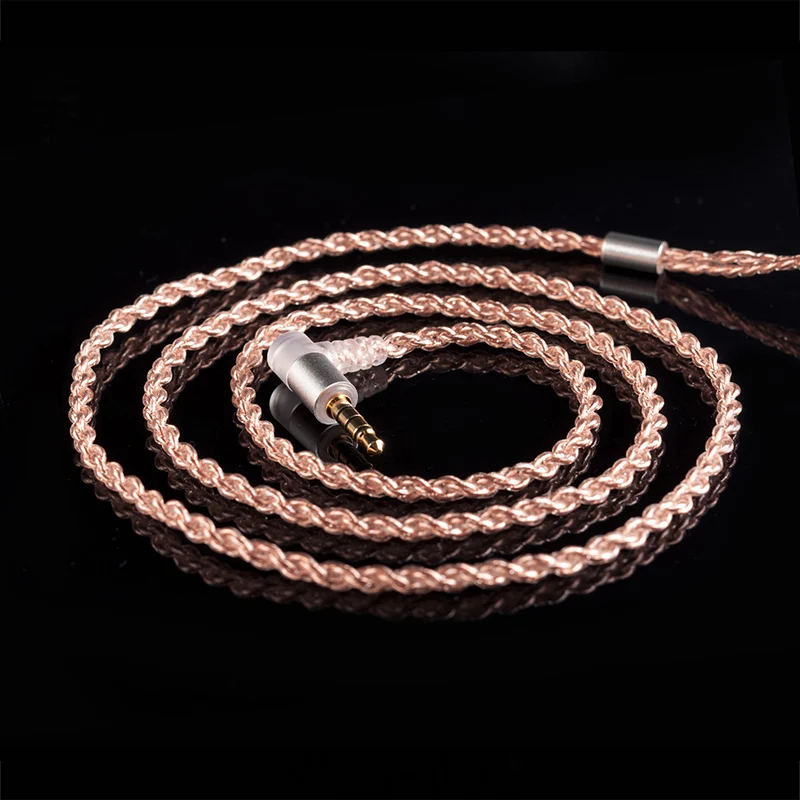 KBEAR 4-adriges Kupfer-Upgrade-Kopfhörerkabel mit Kabel, 2 PIN/QDC/MMCX/TFZ, Ohrhörer-Anschluss für KBEAR KZ ZSN PRO Kopfhörer, HiFi-Headset – Detail 4