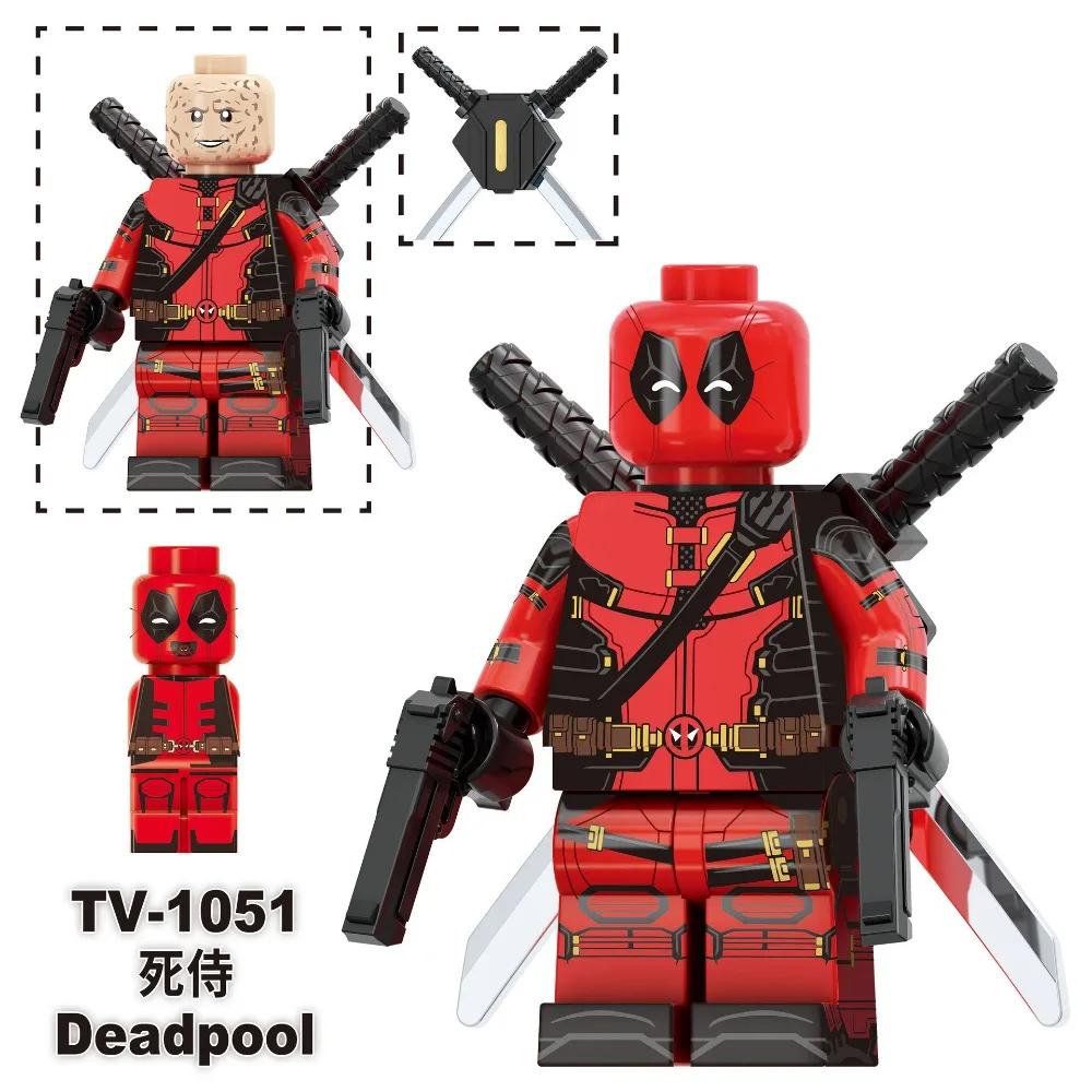 Marvel Wolverine Deadpool Building Blocks Super Heroes Famous Popular Film Comic Figures Mini Assembled Model Toys Children Gift