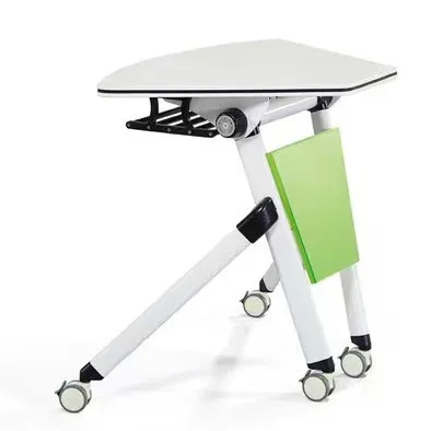 Training table and chair combination free shipping movable splicing double desk office with wheels training table folding