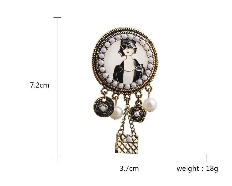 Retro Tassel Chain Tassels Brooches Lady Design Pins for Women Clothes Accessories