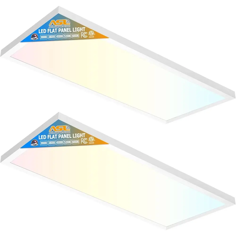 

2-Pack 24W 2880LM 5CCT Adjustable 3000K-6000K Dimmable LED Surface Mount Ceiling Lights for Kitchen, Garage, and More