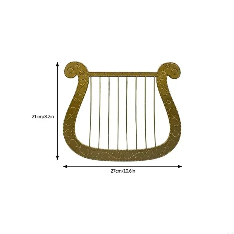 Accessoires harpe en plastique réalistes pour jeux rôle, accessoires costumes, conception légère pratique, sans pour