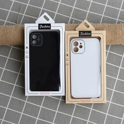 100Pcs Phone Case Packaging Box Kraft Paper Box Universal Phone Case Box With Display Box For iphone 17 Pro Max Case
