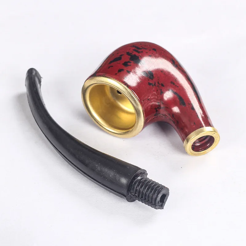 Black Wood Curved Vintage Household Merchandises Smoking Accessories Cigar Cigarette Pipes Tobacco Pipe