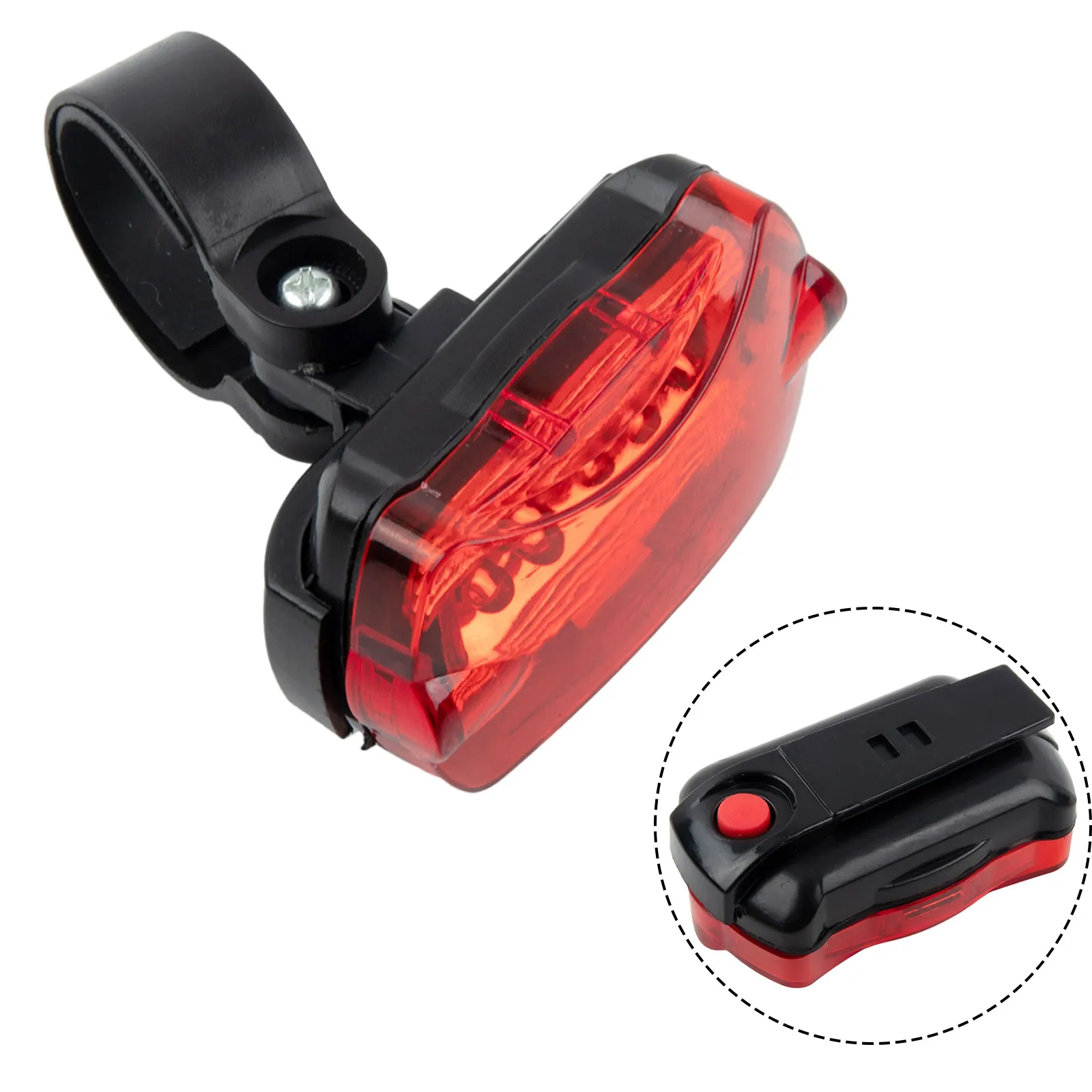 1x Bicycle Taillight 5 LED Bike Front Rear Light Mountain Riding MTB Night Safety Cycling Red Lamps Use 2xAAA Batteries