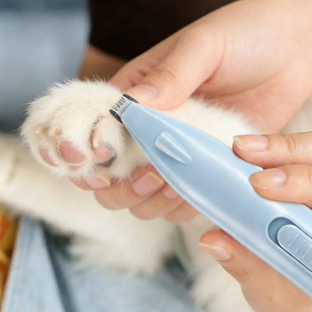 Rechargeable 2 in 1 Quiet Pet Grooming Clipper for Dogs Cats - 2 Colors Electric Trimmer for Paw or Ear Hair Shaving