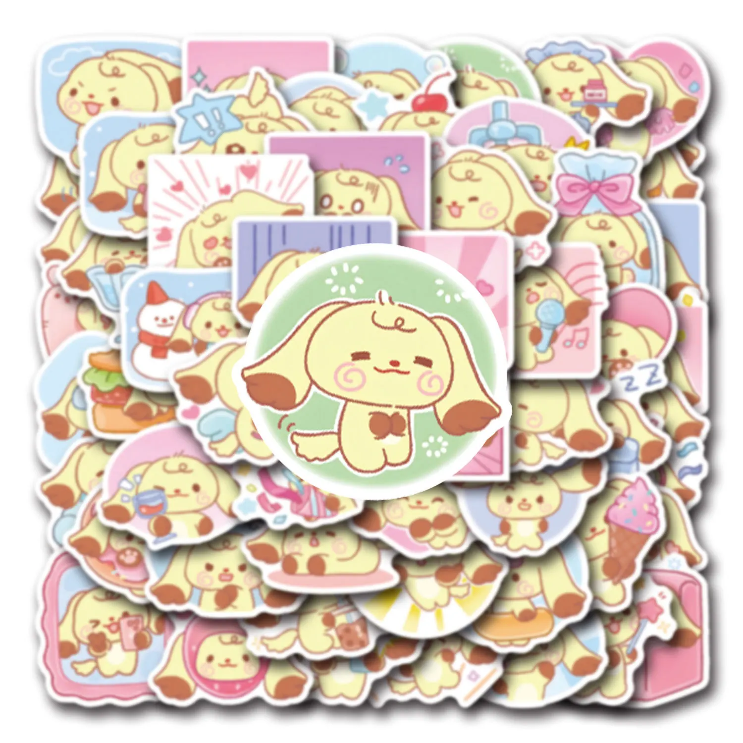 10/30/55PCS Kawaii Sanrio Pom Pom Purin Sticker Cartoon Cute Graffiti decorativo Skateboard Phone Case decalcomania impermeabile giocattolo per bambini