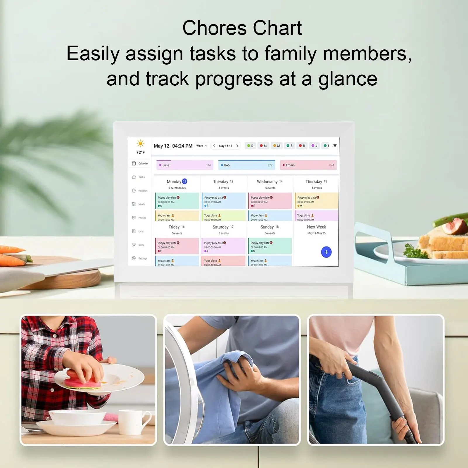 15,6 inch touchscreen WiFi slimme digitale kalender interactief display digitale fotolijst kalenderplanner met APP voor familie