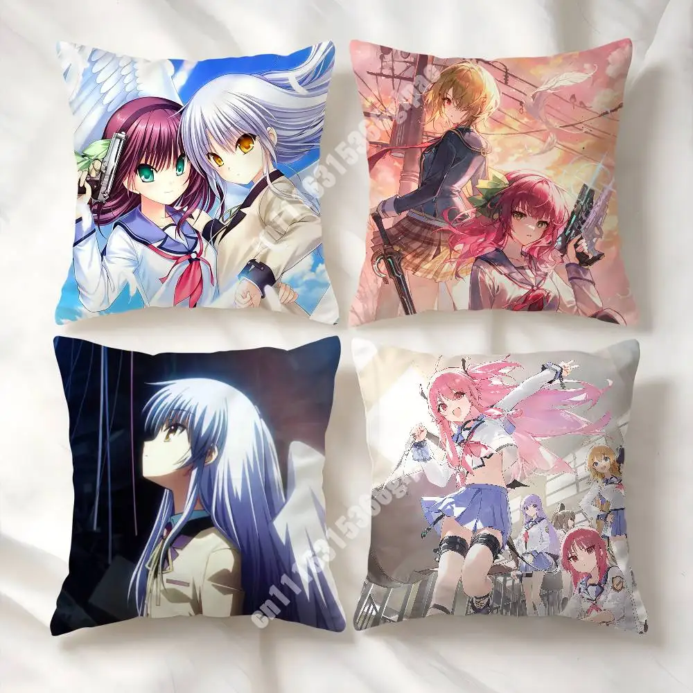 Key Anime Angel Beats Kanade Yuri Yui Printed Pillow Cover Sofa Couch Student Apartment Homestay Leisure Area