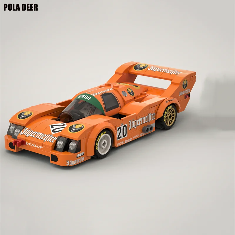 Racing Car Building Blocks Assembleia, brinquedo educativo Modelo Presente, Poladeer, MOC-Porsche 936, Asa Noturna, DRM Championship, 171 PCs