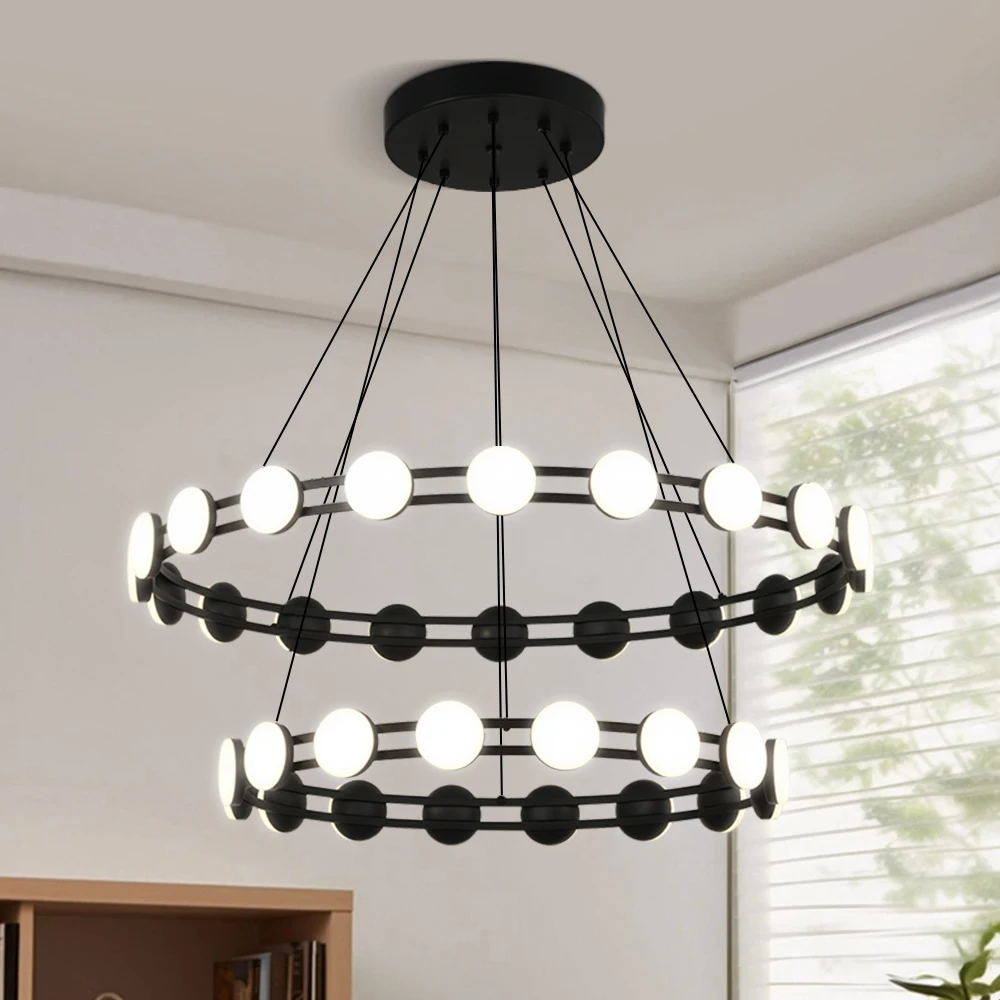 

Modern Round Pendant Light Ceiling for Living Room Bedroom Dining Room Decoration Hanging Pendant Lamp Indoor Lighting Fixture