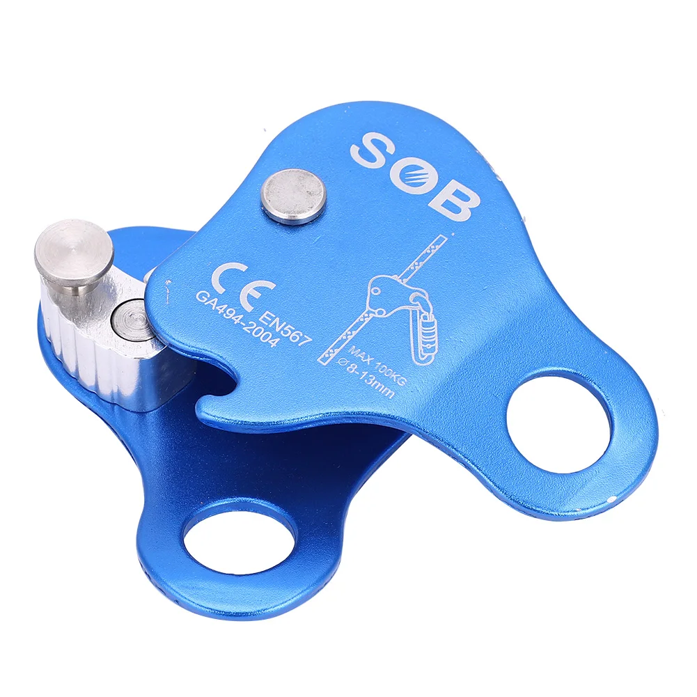 Cierre de Cuerda Azul para Escalada, Equipo de Montañismo, Material de Aleación de Aluminio, Resistente y Duradero, Apto para Exteriores
