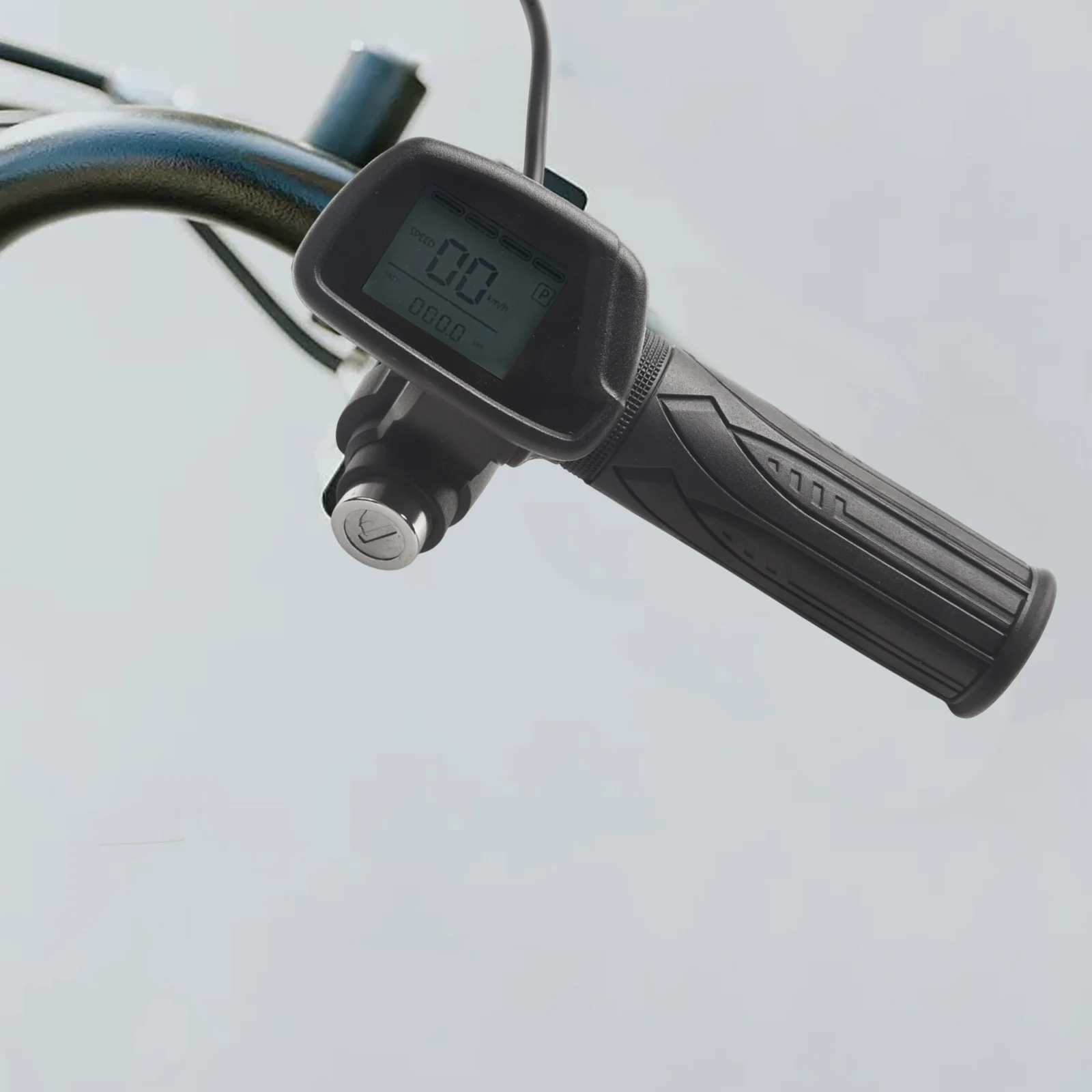 Daily Commuting 48V Scooter Throttle 5pin Hall Throttle Black 22mm Installation Diameter Speed Display Battery Level Display