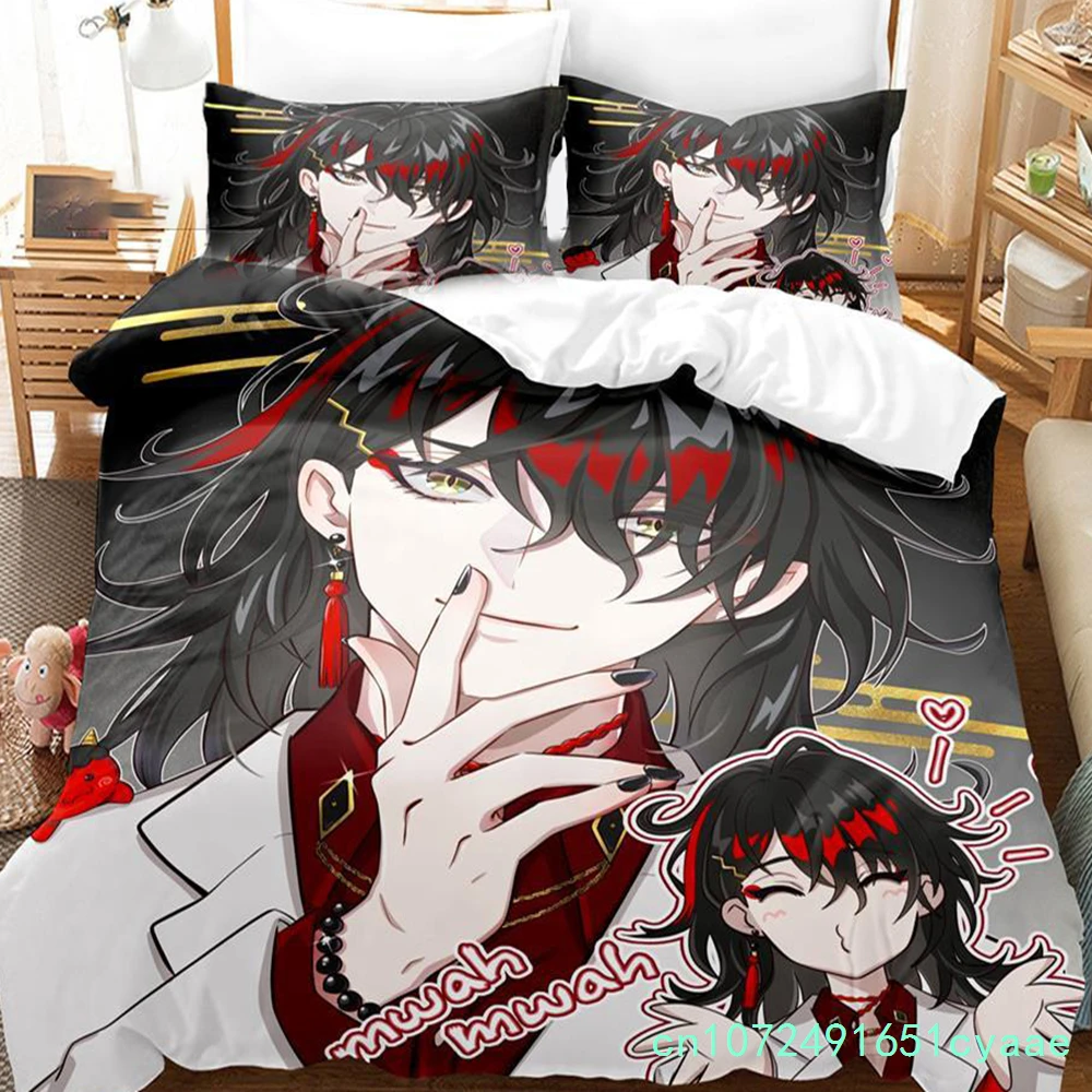3D Printed Vox Akuma Bedding Set Boys Girls Twin Queen Size Duvet Cover Pillowcase Bed Kids Adult Fashion Home Textileextile